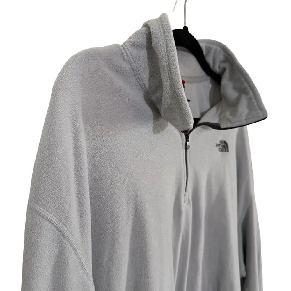 The North Face Mens Gray 1/4 Zip Fleece Long Sleeve Sweatshirt Pullover XXXL /3X